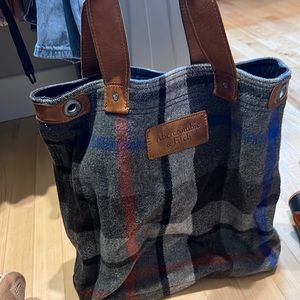 Abercrombie and Fitch Plaid Tote Bag